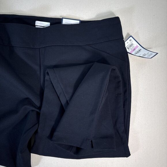 Charter Club Black Cambridge Slim Straight Stretch Pull On Dress Pants 22W - Picture 15 of 15